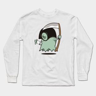 Grimm Grinning Ghost Long Sleeve T-Shirt